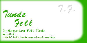 tunde fell business card